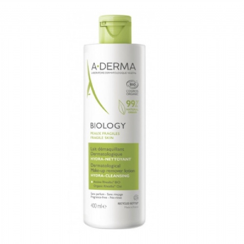 A-derma biology leche desmaquillante dermatologica (1 envase 400 ml)