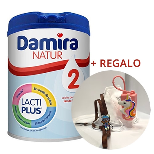 Damira natur 2 (1 bote 800 g)  + REGALOS (1 PORTA GEL +  1 SUJETA MASCARILLAS) 