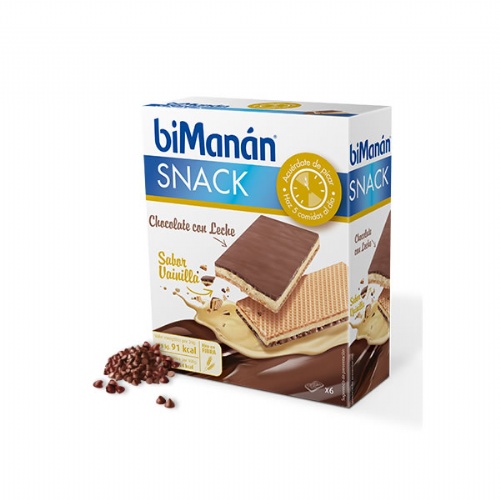 Bimanan snack chocolate c leche (6 biscuits 20 g sabor vainilla)