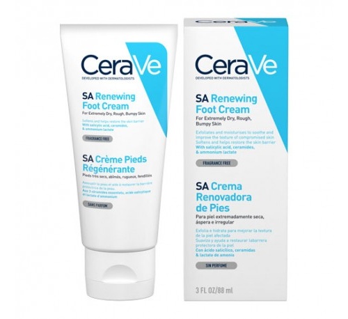 Cerave crema renovadora de pies (1 envase 88 ml)