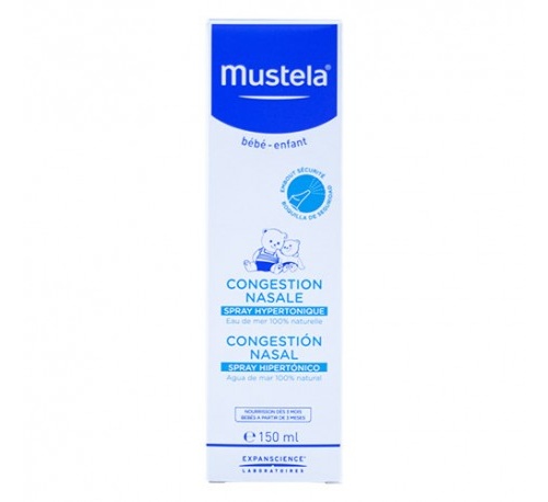 Mustela congestion nasal agua de mar - solucion hipertonica (150 ml)