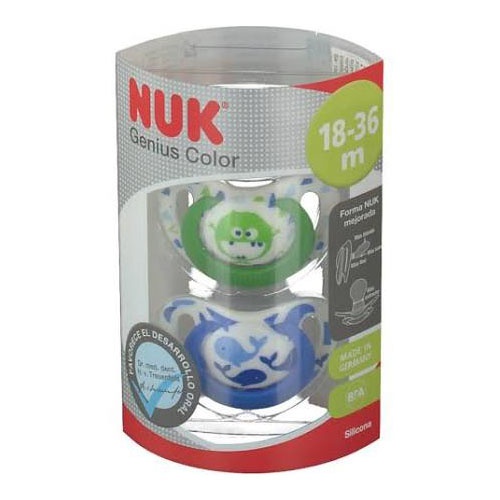 Chupete silicona - nukete genius (t- 3 pack 2 u)