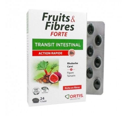 Ortis frutas y fibra forte accion rapida 24cp