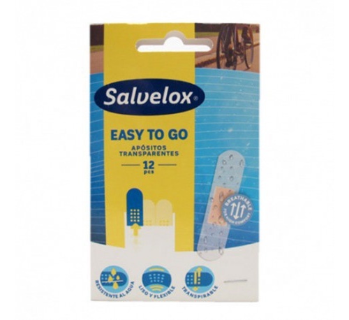 Salvelox easy to go - aposito adhesivo transparente (12 u)