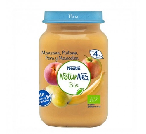 Nestle naturnes bio manzana platano pera y melocoton (190 g)