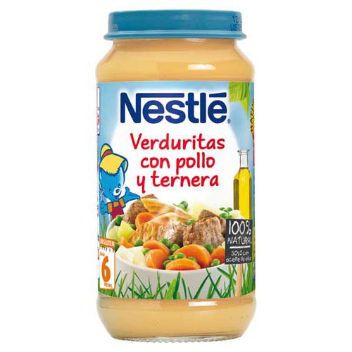 Nestle pure de verduras con pollo y ternera (1 envase 250 g)