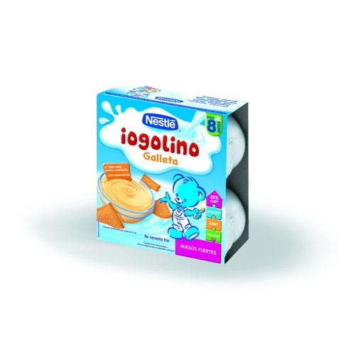 Nestle postre lacteo (4 envases 100 g sabor galleta)