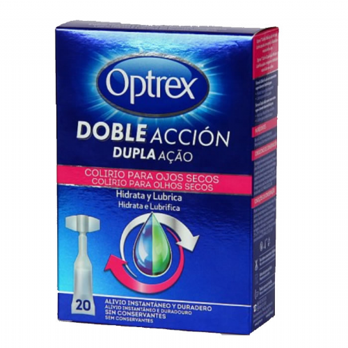 Optrex doble accion ojos secos monodosis 20u