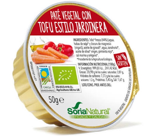 Pate tofu jardinera soria natural