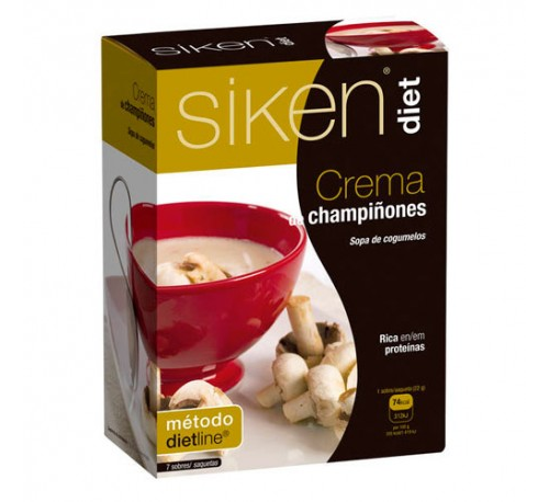 Siken diet crema de champiñones (7 sobres 22 g)