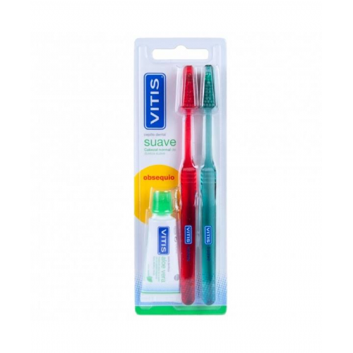 Cepillo dental adulto - vitis (suave duplo)