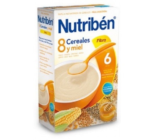 Nutriben 8 cereales y miel fibra (1 envase 600 g)