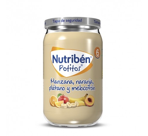 Nutriben manzana naranja platano y melocoton (1 potito 235 g)