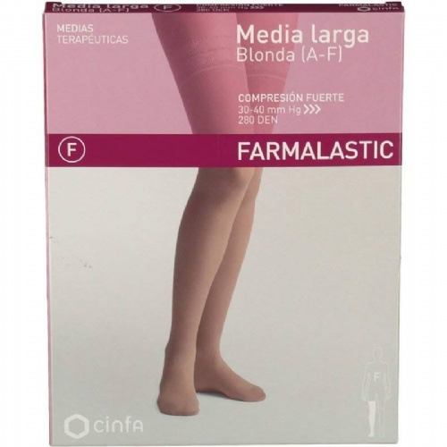 Media larga (a-f) comp normal - farmalastic blonda (beige t- egde)