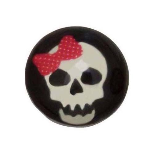 Inverness pendiente acero inoxidable (194-1c calavera rosa)