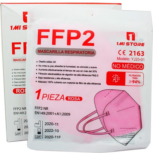 Mascarilla ffp2 rosa adulto