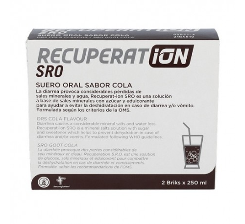 Recuperat-ion suero oral s.r.o. (2 bricks 250 ml sabor cola)