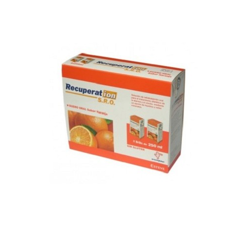 Recuperat-ion suero oral s.r.o. (2 bricks 250 ml sabor naranja)