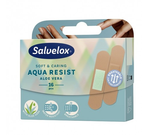 Salvelox aqua resist - aposito adhesivo aloe vera (19 mm x 72 mm 16 apositos)