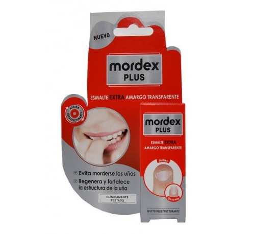 Mordex plus esmalte amargo transparente (1 envase 9 ml con pincel)