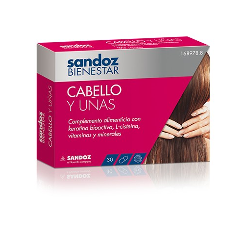 Sandoz bienestar cabello y uñas (30 capsulas)