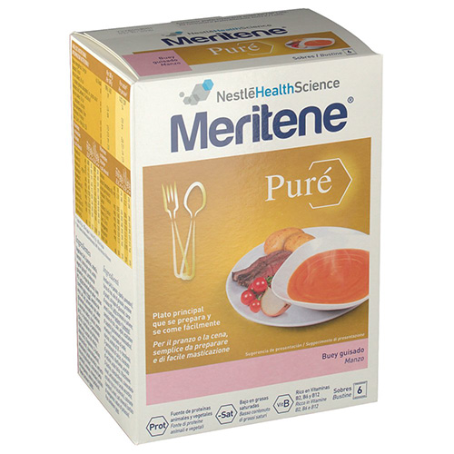 Meritene pure - buey guisado (1 envase 450 g)