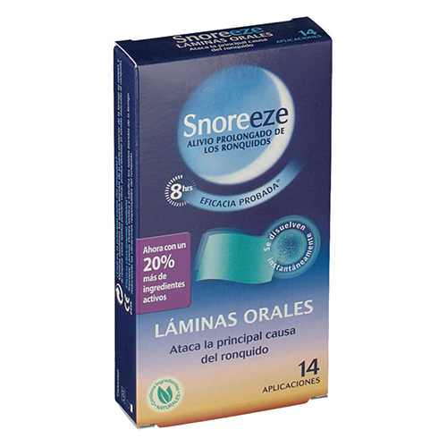 Snoreeze laminas orales 14 u