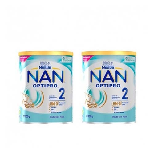 Nan optipro 2 leche de continuacion (2 envases 800 g)