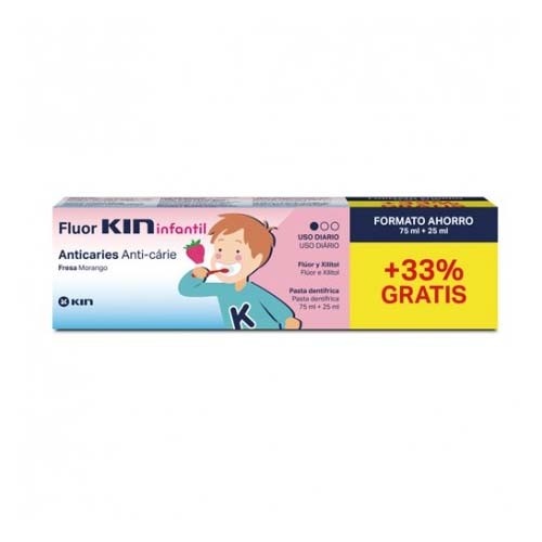 Fluor kin infantil pasta dentifrica (1 envase 75 ml fresa)