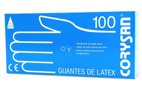 Guantes de latex - corysan (100 unidades talla grande)