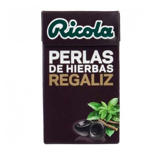 Ricola perlas sin azucar (1 envase 25 g sabor regaliz)