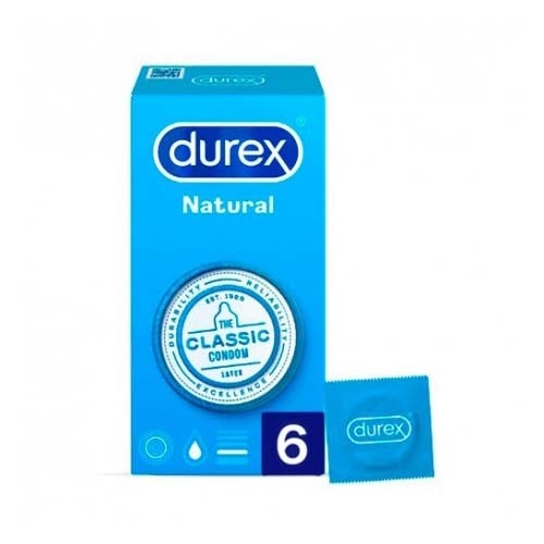 Durex natural plus - preservativos (6 u)