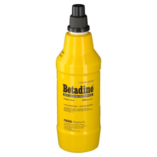 BETADINE 100 MG/ML SOLUCIÓN CUTÁNEA , 1 frasco de 500 ml