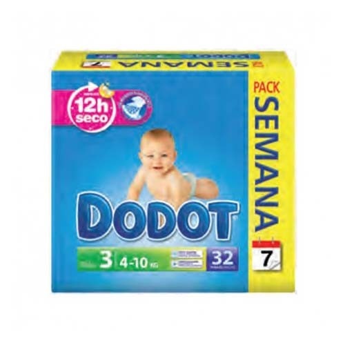 Pañal infantil - dodot (t- 3 04-10 kg 32 u)