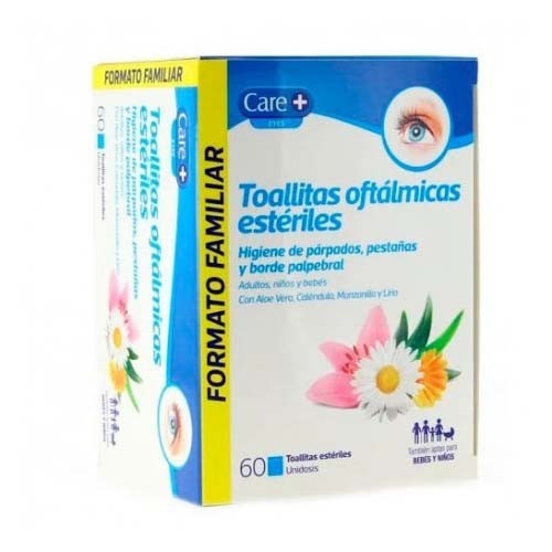 Care+ toallitas oftalmicas esteriles (60 unidades)