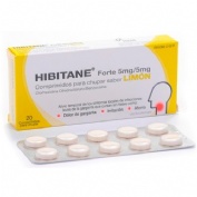 HIBITANE  5 mg/5 mg COMPRIMIDOS PARA CHUPAR SABOR LIMON , 20 comprimidos